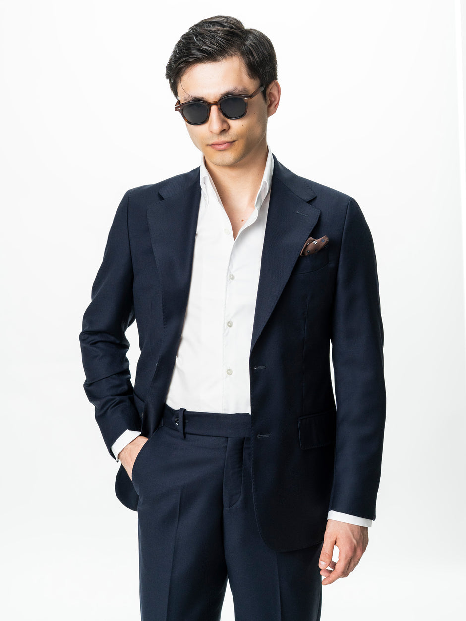 Costum Bleumarin Barbati Lana Vitale Barberis Super 120's BMan0051 (2)