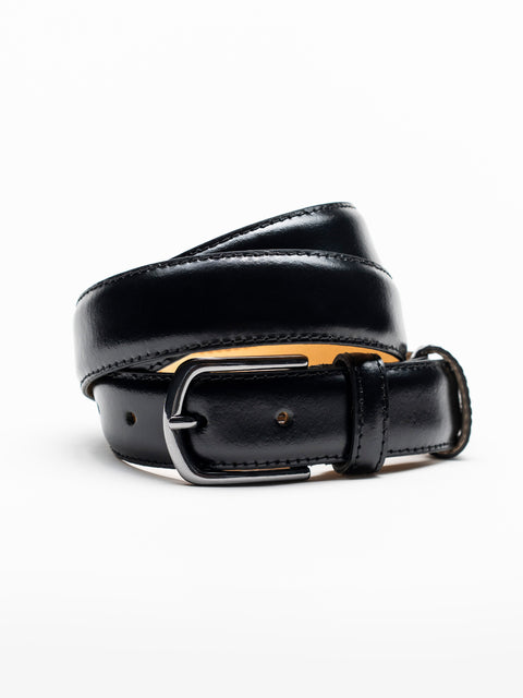 Curea Barbati Neagra Eleganta Din Piele Naturala De Vitel BMan116