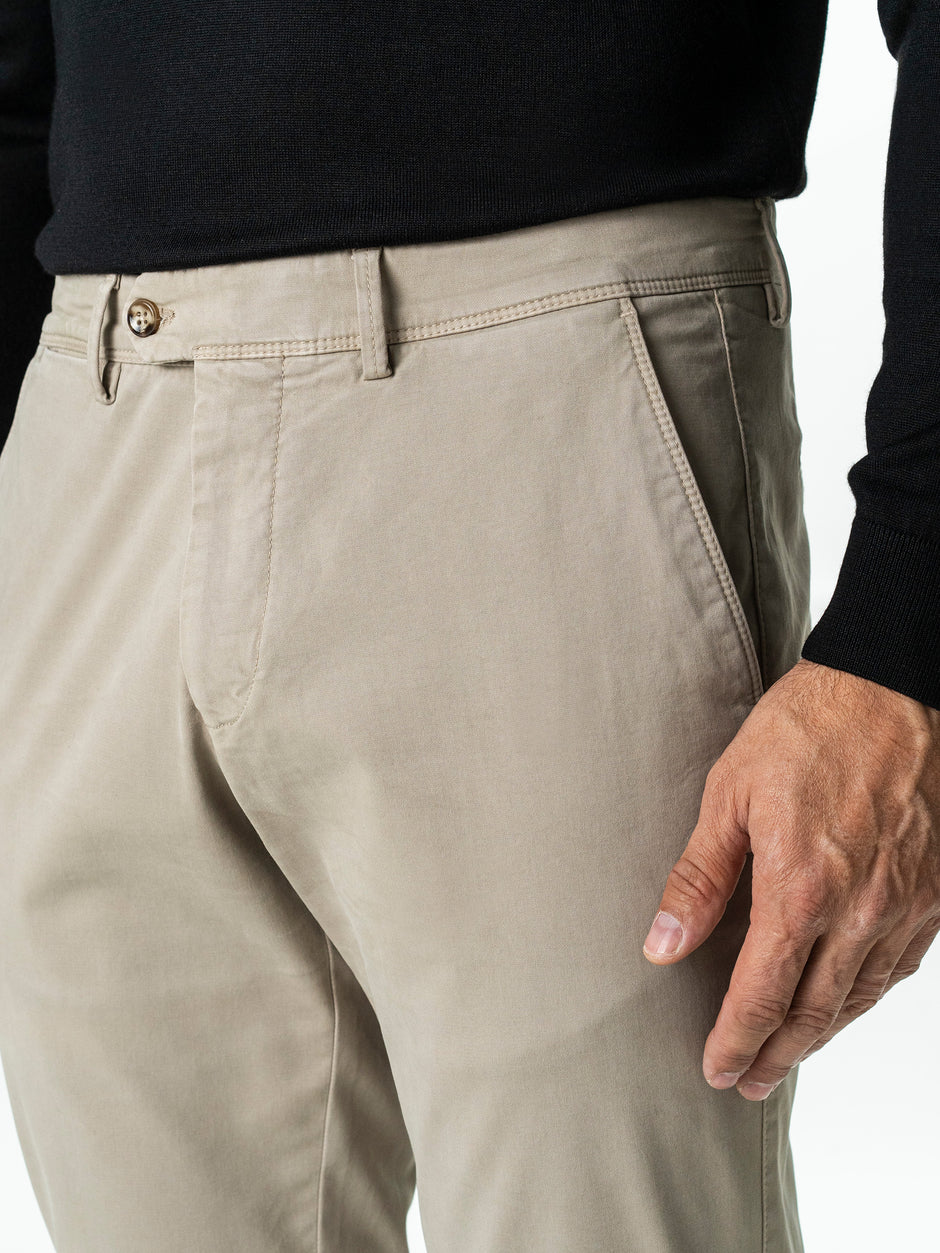 Pantaloni Casual Barbati Chinos Bej Bumbac Comfort Fit BMan0020 (7)