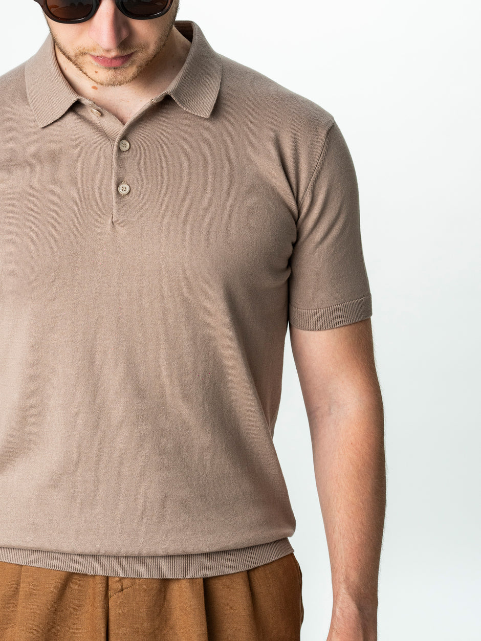Tricou Barbati Polo Bej Bumbac Natural BMan298 (6)
