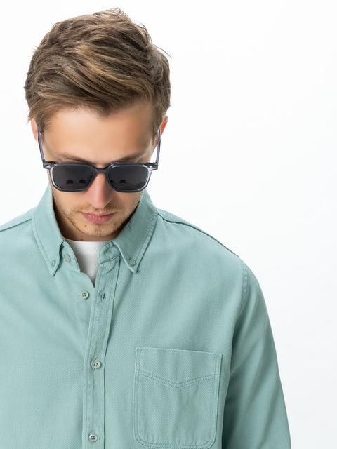 Camasa Barbati Bleu Turcoaz De Toamna Casual Corporate Din Bumbac Tip Overshirt BMan0029 (2)