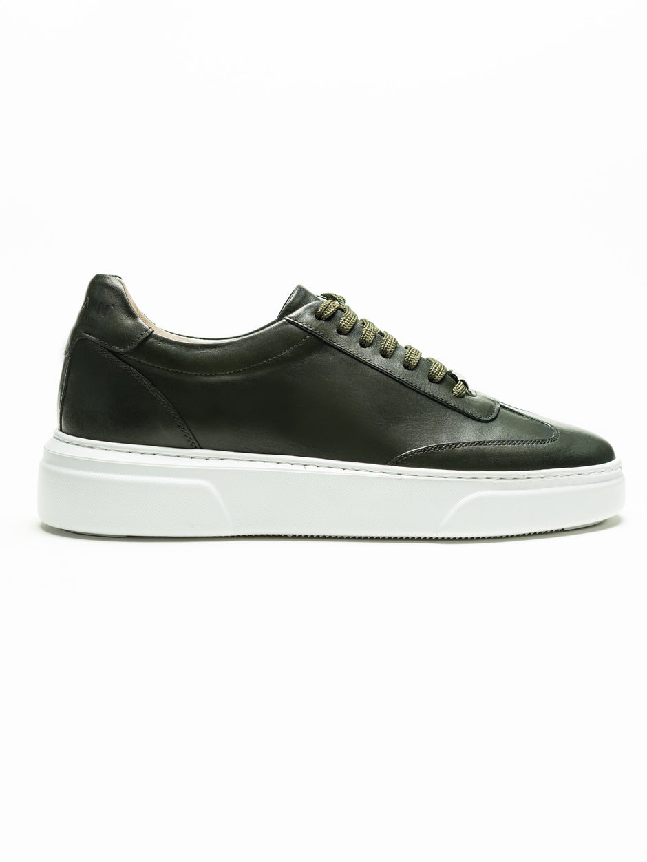 Pantofi Casual Barbati Sneakers Kaki 100% Piele Naturala BMan0349 (6)