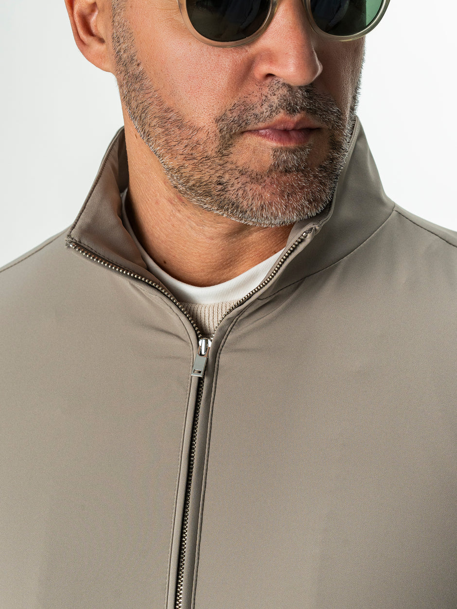 Jacheta Barbati Bej Din Material Tehnic Elastic BMan0006 (3)