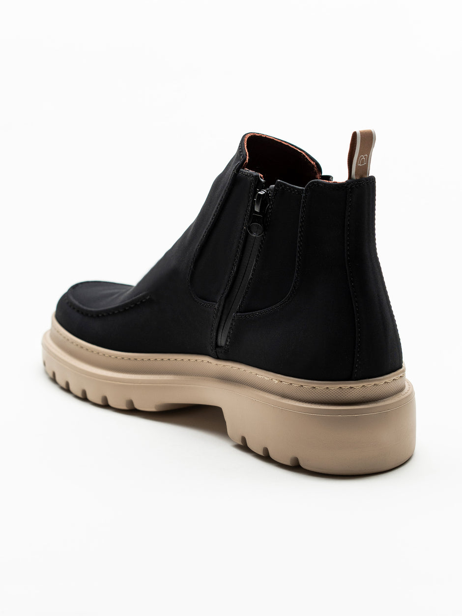 Ghete Barbati Negre Impermeabile Si Interior Din Piele Cu Talpa Din Spuma BMan151 (5)