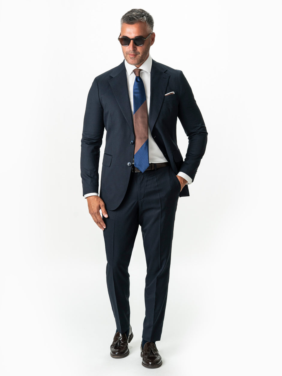 Costum Barbati Elegant Bleumarin Inchis Impermeabil si Nesifonabil BMan0065 (5)