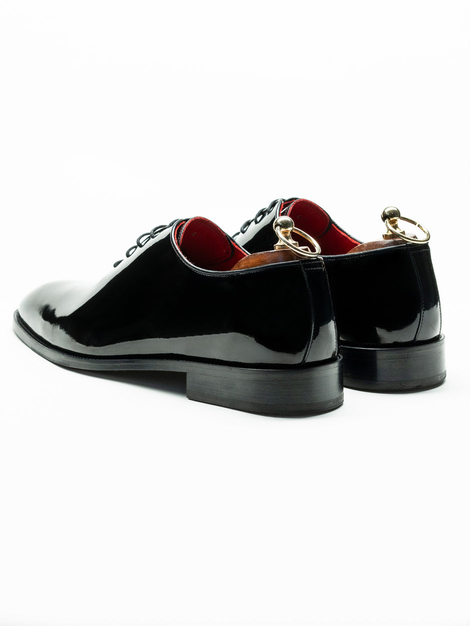 Pantofi Eleganti Barbati Negru Lucios Ceremonie 100% Piele Naturala BMan0412 (8)