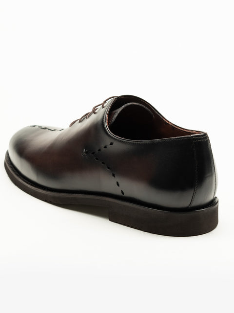 Pantofi Barbati Eleganti Oxford Maro Patina Piele Naturala Prato Insertie Bombeu BMan0405 (5)