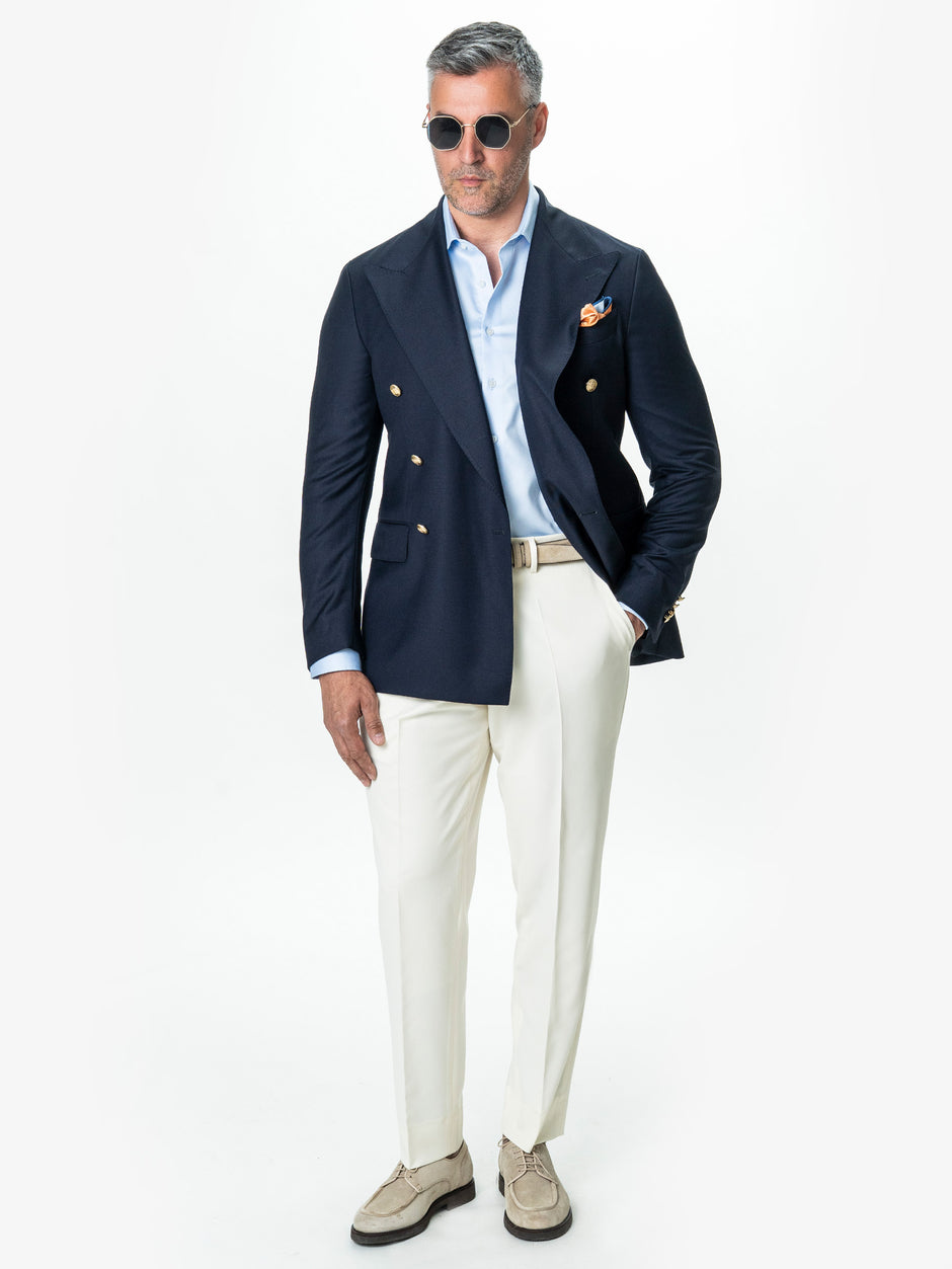 Sacou Barbati Bleumarin Regal din 100% Lana Vitale Barberis BMan399 (10)