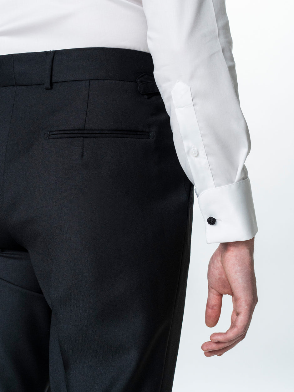 Costum Barbati Smoking Ceremonie Alb Pearl din 100% Lana Vitalis Barberis BMan343 (13)