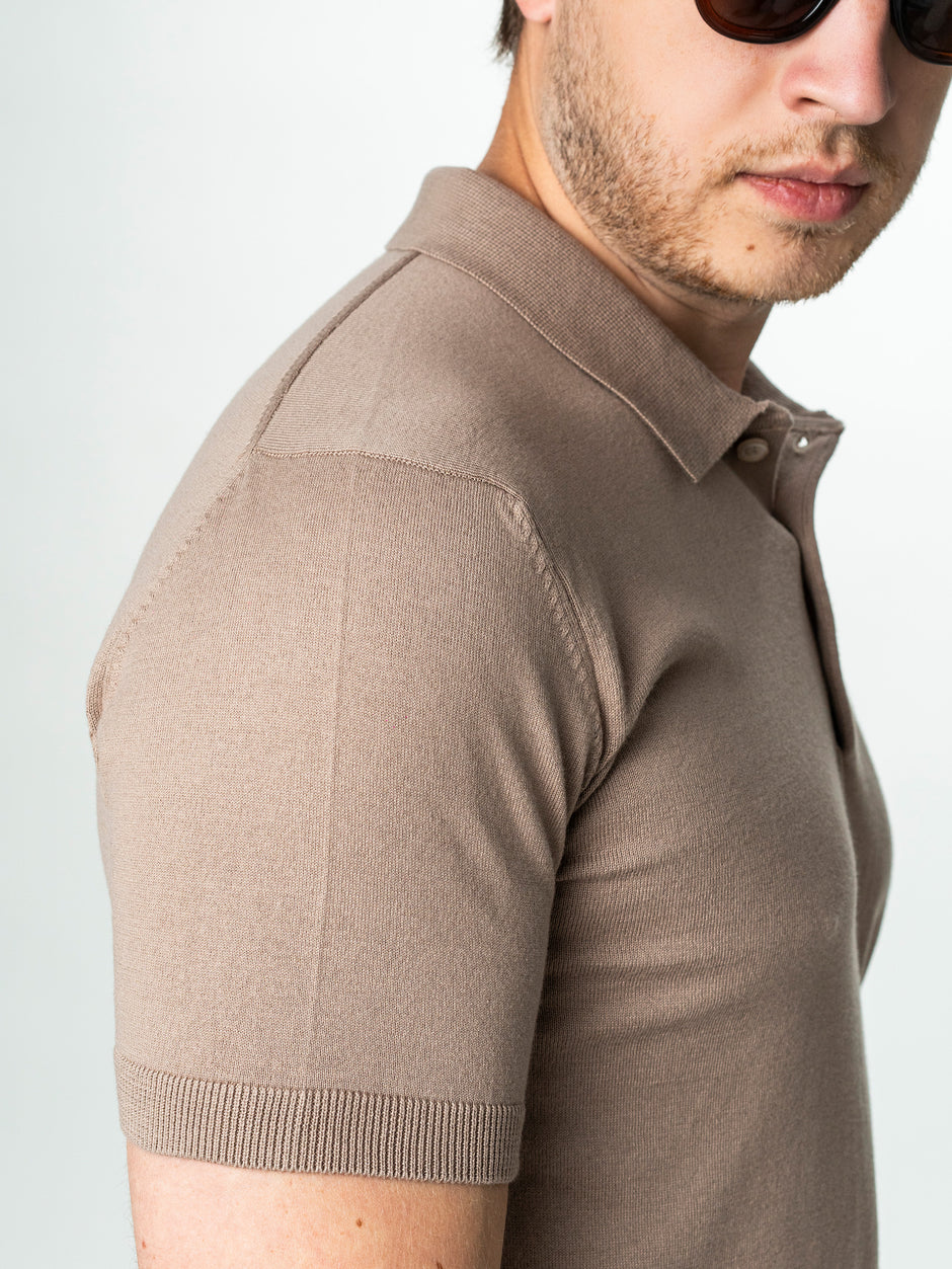 Tricou Barbati Polo Bej Bumbac Natural BMan298 (7)