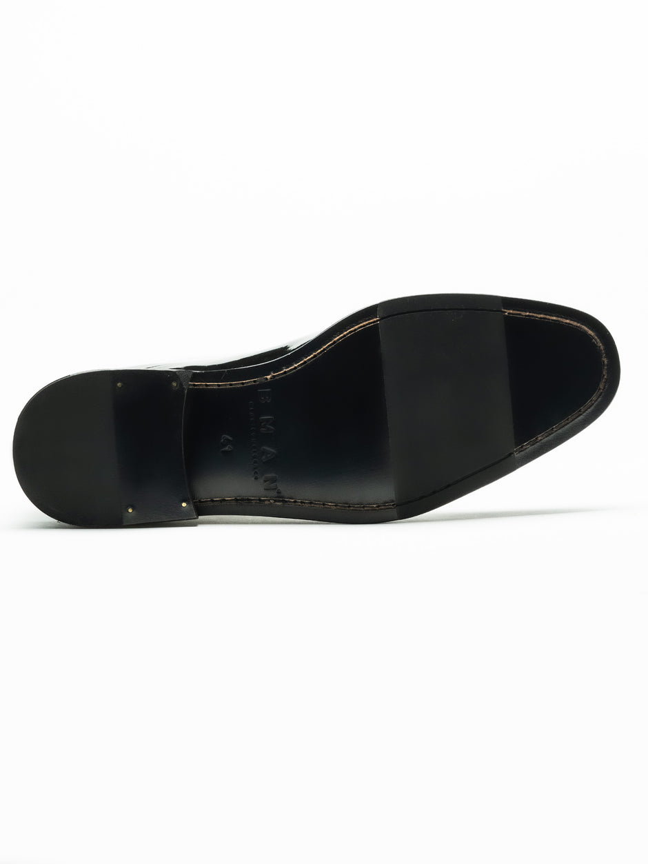 Pantofi Eleganti Barbati Negru Lucios Ceremonie 100% Piele Naturala BMan0412 (6)