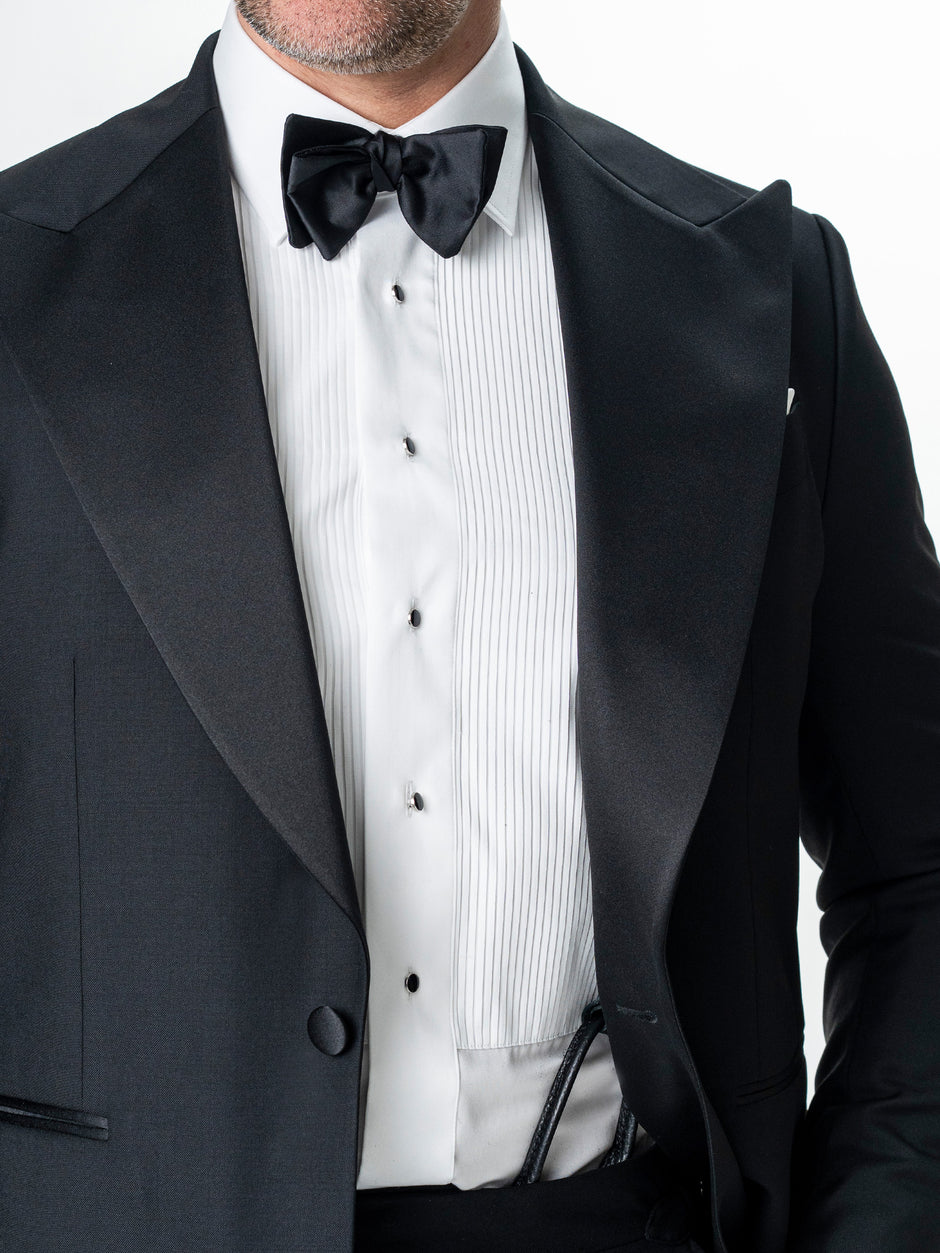 Costum Ceremonie Barbati Smoking Negru Mat Lana Vitale Barberis BMan341 (3)