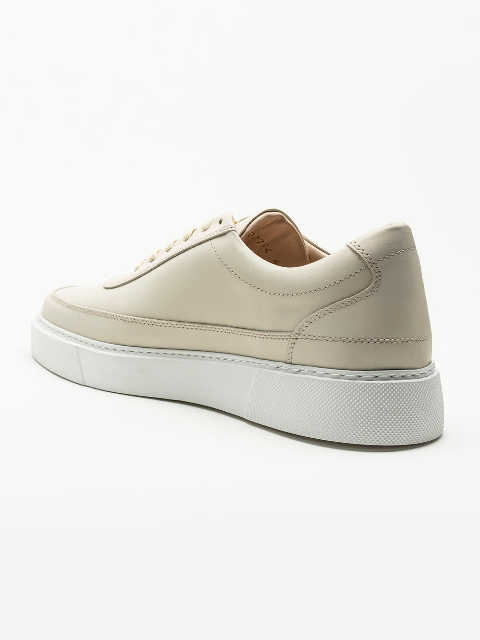 Pantofi Casual Barbati Crem Sneakers 100% Piele Naturala Flother Bman0383 (6)