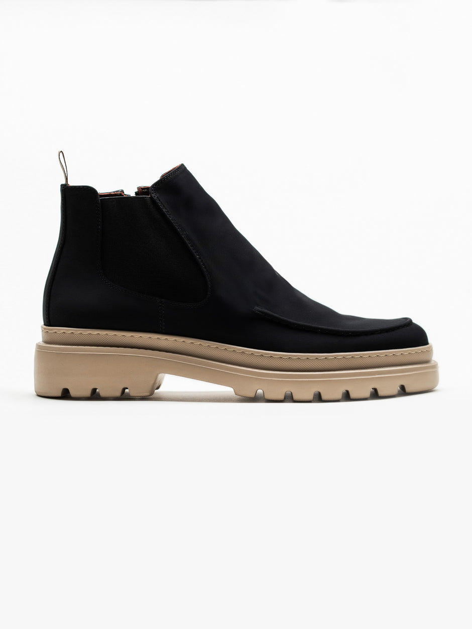 Ghete Barbati Negre Impermeabile Si Interior Din Piele Cu Talpa Din Spuma BMan151 (6)