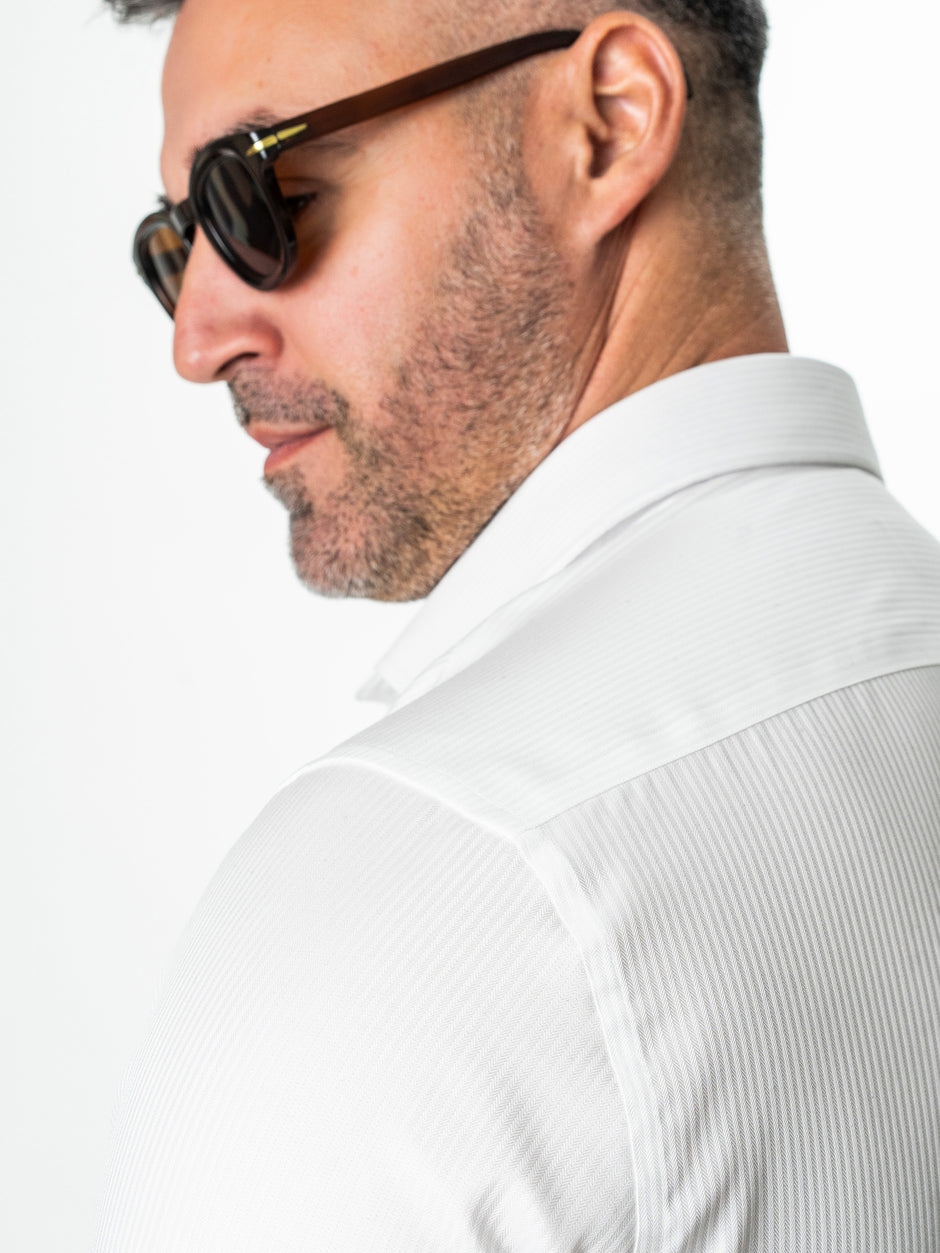 Camasa Barbati Alba Off White Bumbac Italian Premium No Iron BMan0062 (7)