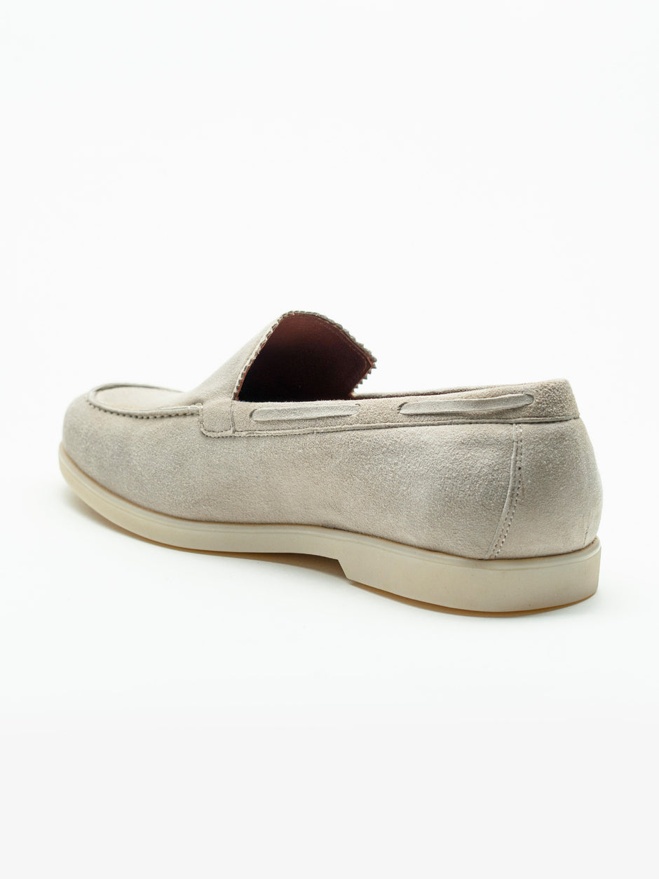 Mocasini Crem Barbati Summer Walk 100% Piele Intoarsa de Vita BMan197 (6)