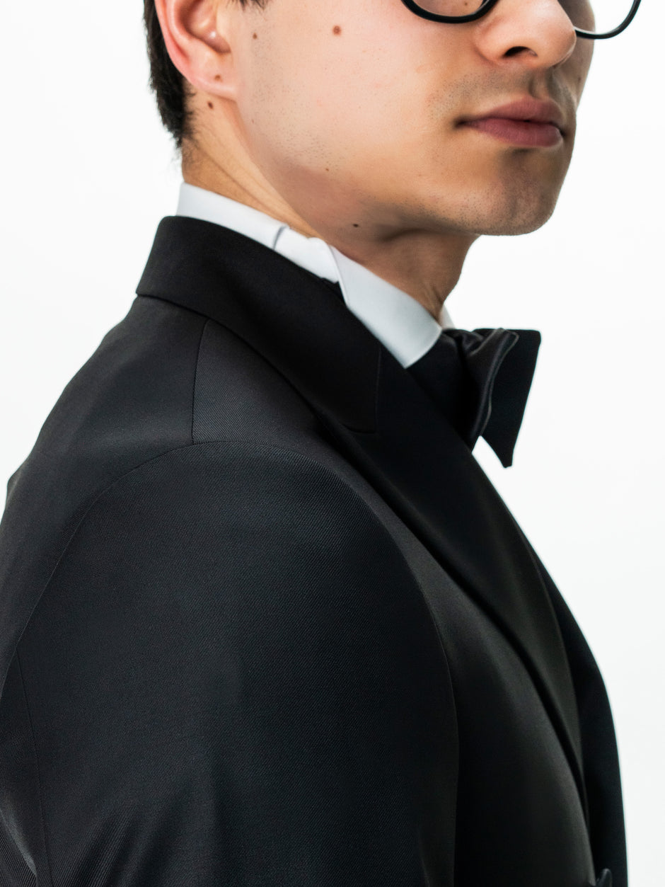 Costum Mire Smoking Negru Lana Vitale Barberis SuperBio 21 Microni BMan342 (7)
