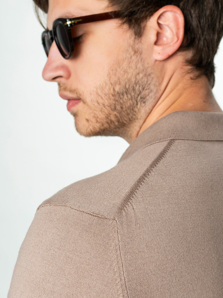 Tricou Barbati Polo Bej Bumbac Natural BMan298 (8)