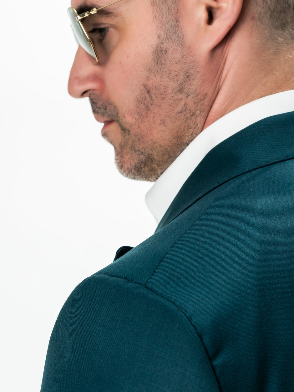Sacou Barbati Verde Petrol Ocazie Lana Vitale Barberis Bman399 (8)