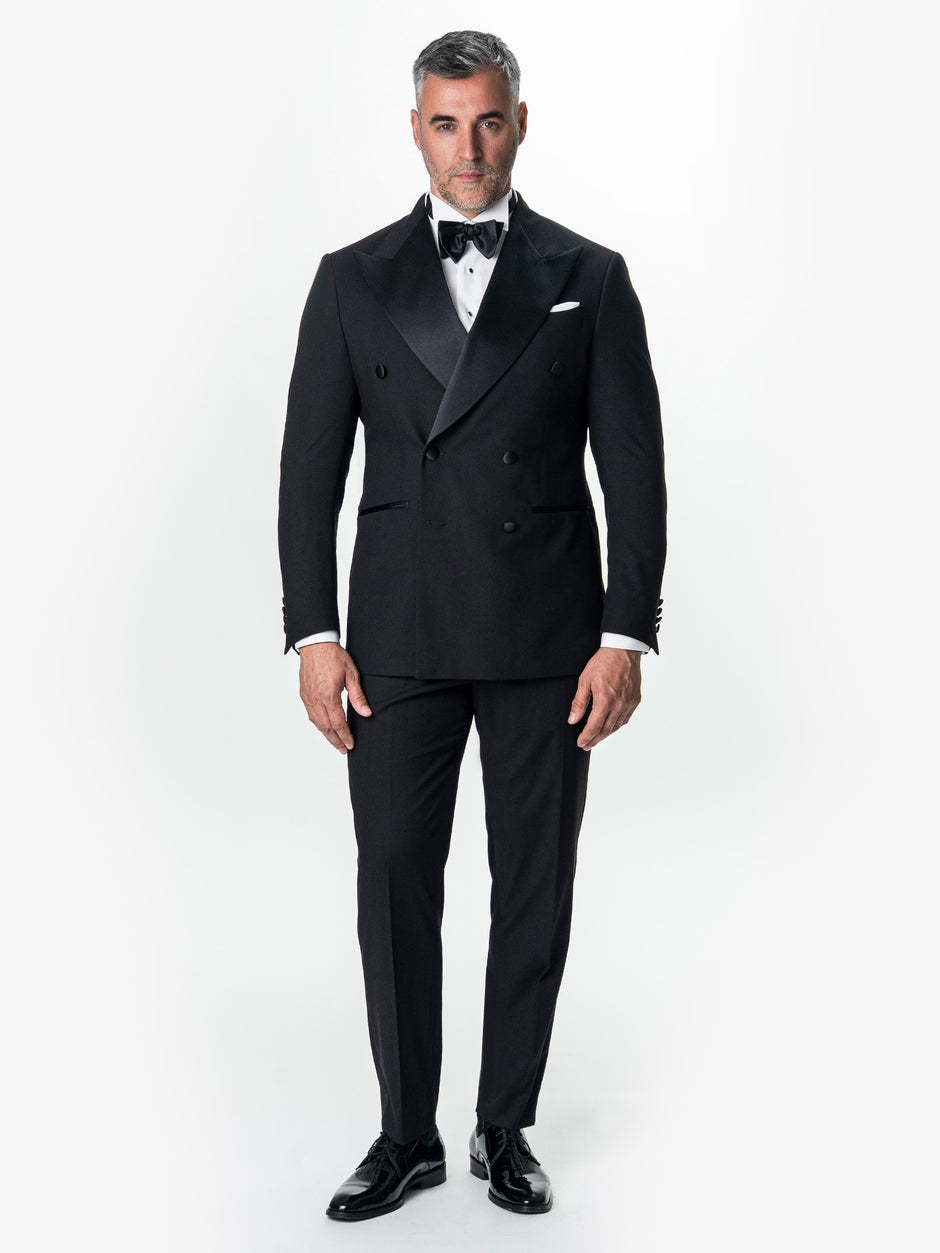 Costum Mire Negru Tip Smoking Ceremonie Lana Sarto BMan0031 (4)