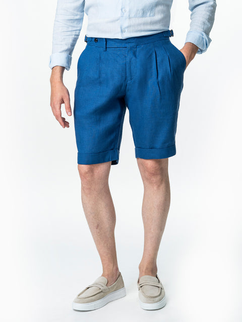 Pantaloni Scurti Barbati Gurkha 100% In Natural Albastri BMan180