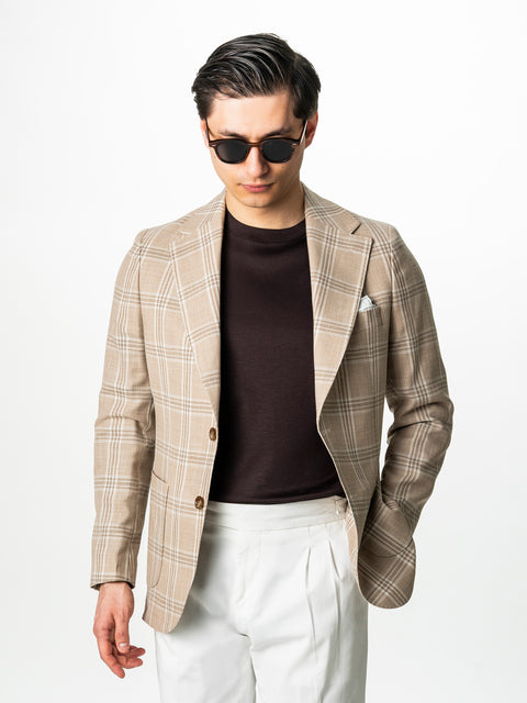 Sacou Barbati Bej Carouri Maro Vara Necaptusit Lana Vitale Barberis BMan0051