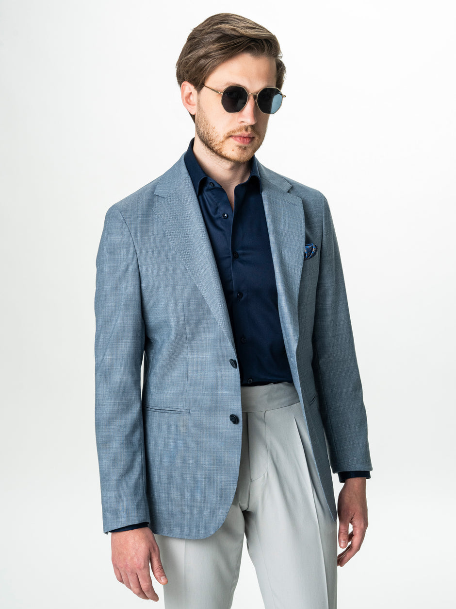 Camasa Barbati Bleumarin Bumbac Italian Premium No Iron BMan0062 (6)