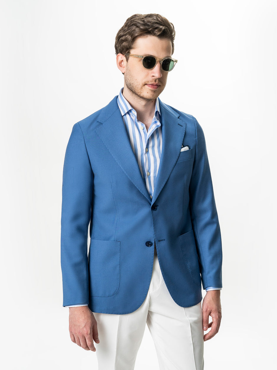 Sacou Barbati Bleu 100% Lana Vitale Barberis BMan0056 (1)