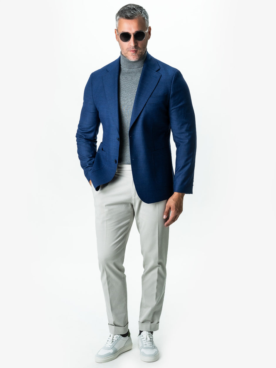 Pantaloni Gri Gurkha Cu Pense Barbati Bumbac All Season BMan0021 (9)