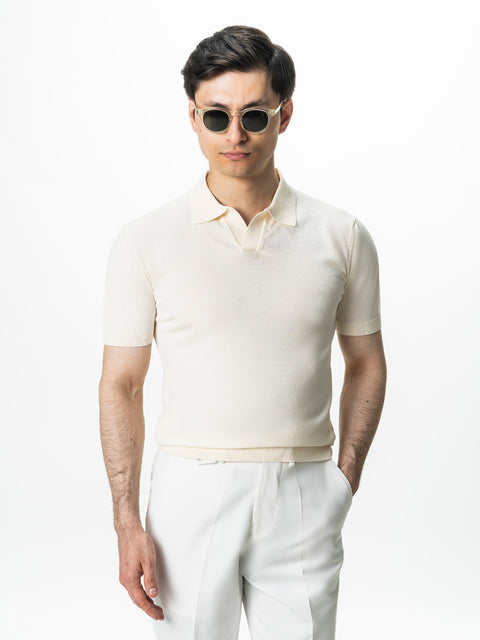 Tricou Polo Barbati Rayon Alb Off White BMan0100