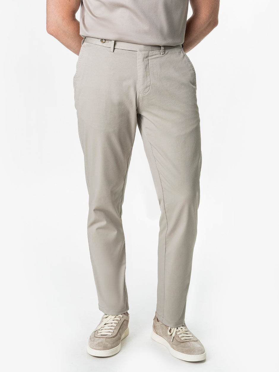 Pantaloni Barbati Chino Grej Deschis 100% Bumbac BMan0005 (3)