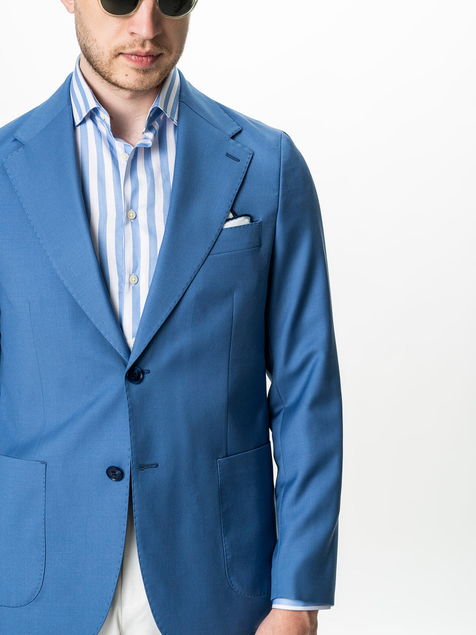 Sacou Barbati Bleu 100% Lana Vitale Barberis BMan0056 (4)