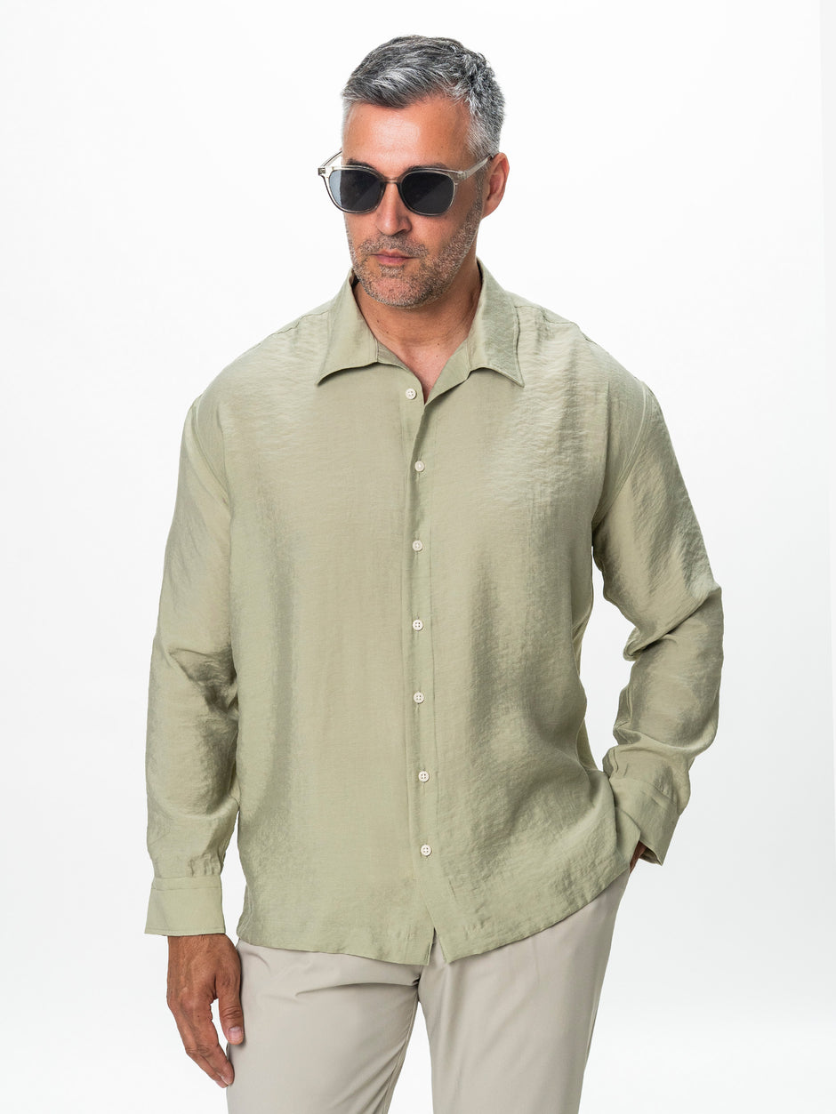 Camasa Barbati Verde Olive din Modal BMan0202 (3)