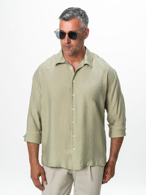 Camasa Barbati Verde Olive din Modal BMan0202