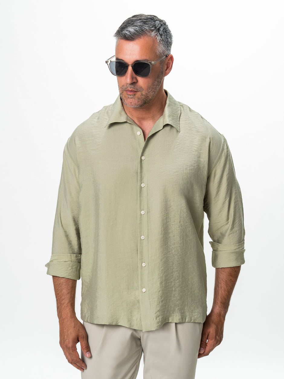 Camasa Barbati Verde Olive din Modal BMan0202 (1)
