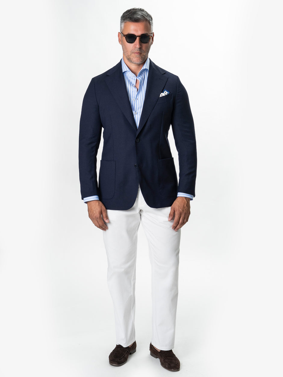Sacou Barbati Bleumarin Vitale Barberis Super 110's Oxford BMan0101 (7)