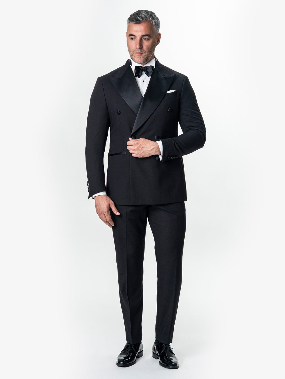 Costum Mire Negru Tip Smoking Ceremonie Lana Sarto BMan0031 (1)