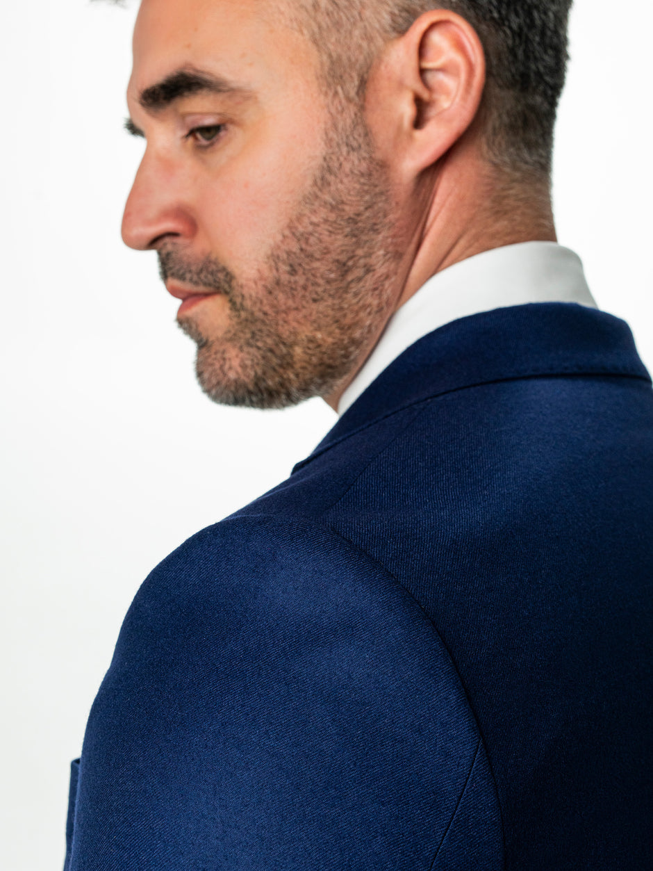 Costum Barbati Albastru Indigo 100% Lana Vitale Barberis BMan0055 (9)