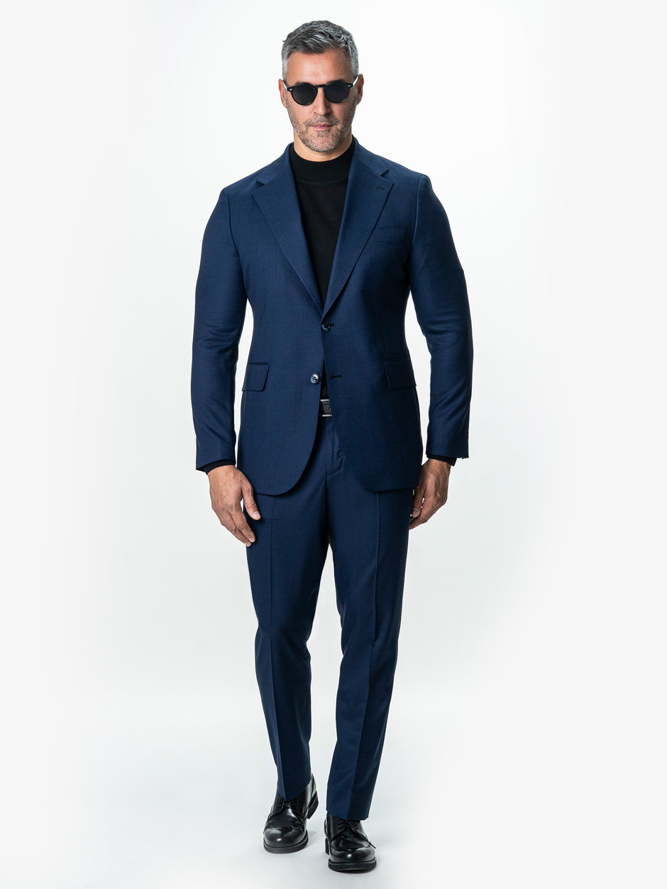 Costum Barbati Elegant Bleumarin 100% Lana Vitale BMan0064 (5)