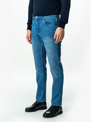 Blugi Barbati Albastru Denim Comfort Fit All Season BMan0005