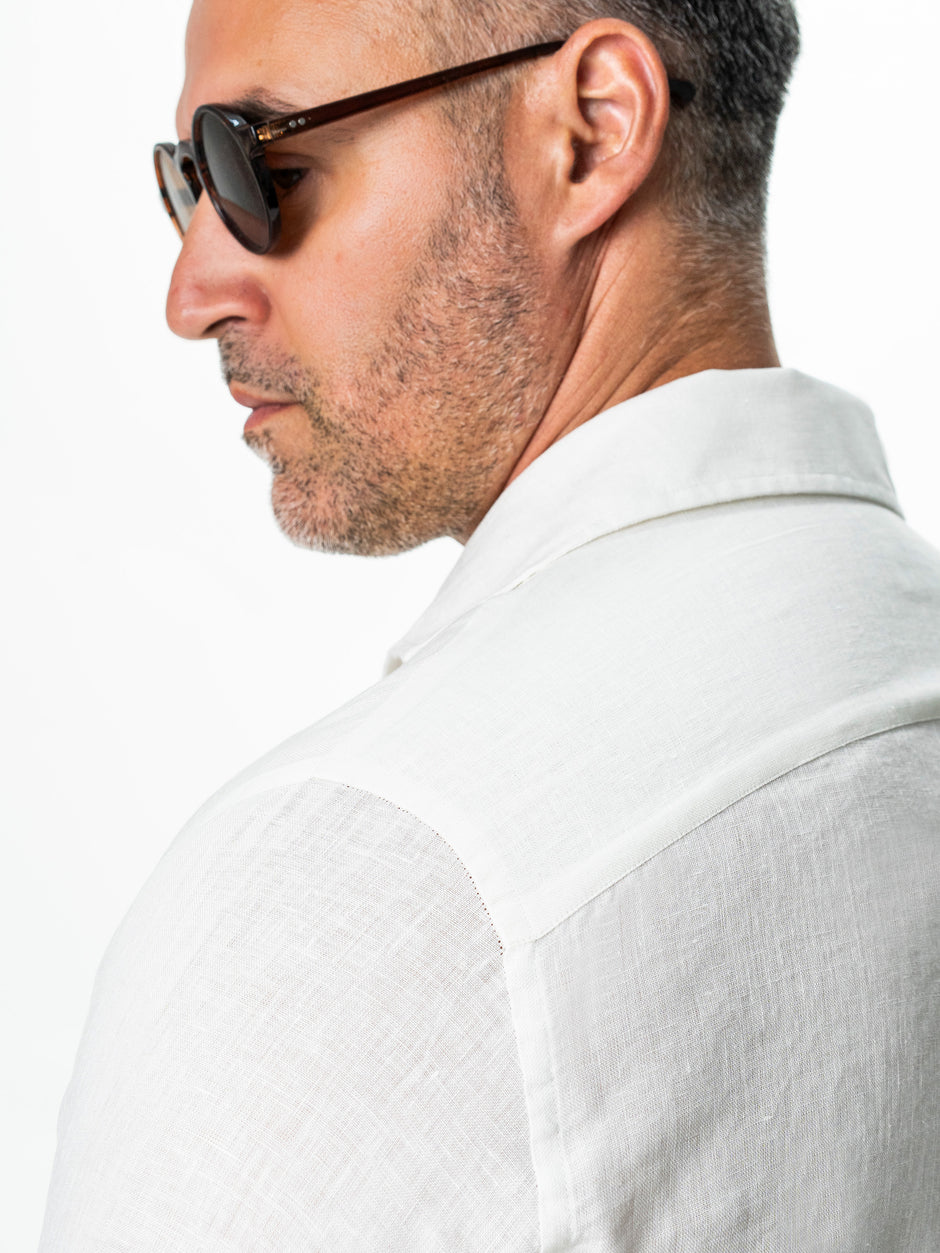 Camasa Barbati Guler Capri Alba 100% In Natural BMan0079 (5)
