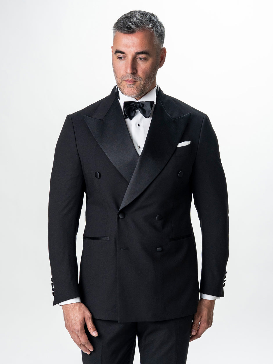 Costum Mire Negru Tip Smoking Ceremonie Lana Sarto BMan0031 (7)