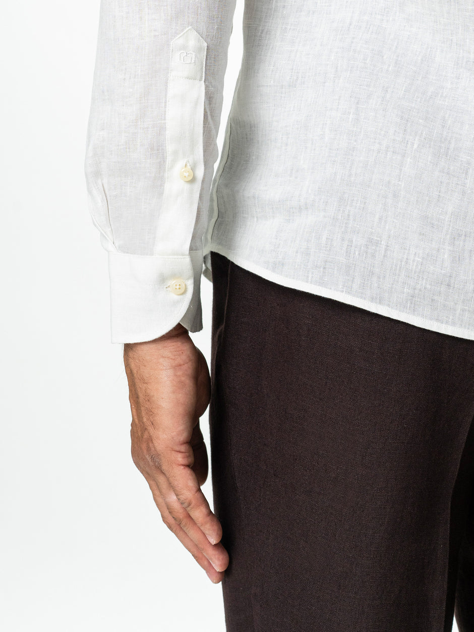 Camasa Barbati Guler Capri Alba 100% In Natural BMan0079 (6)