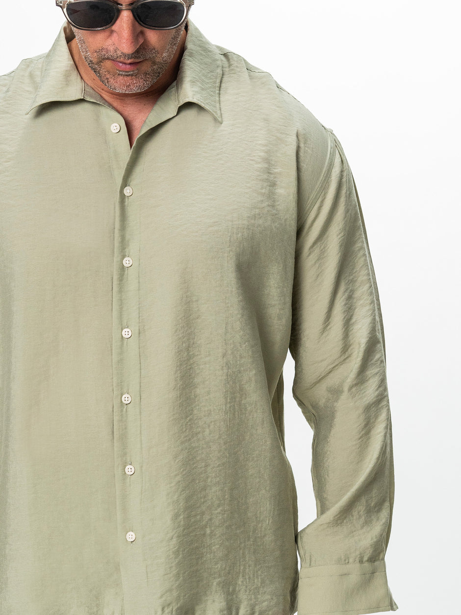 Camasa Barbati Verde Olive din Modal BMan0202 (4)