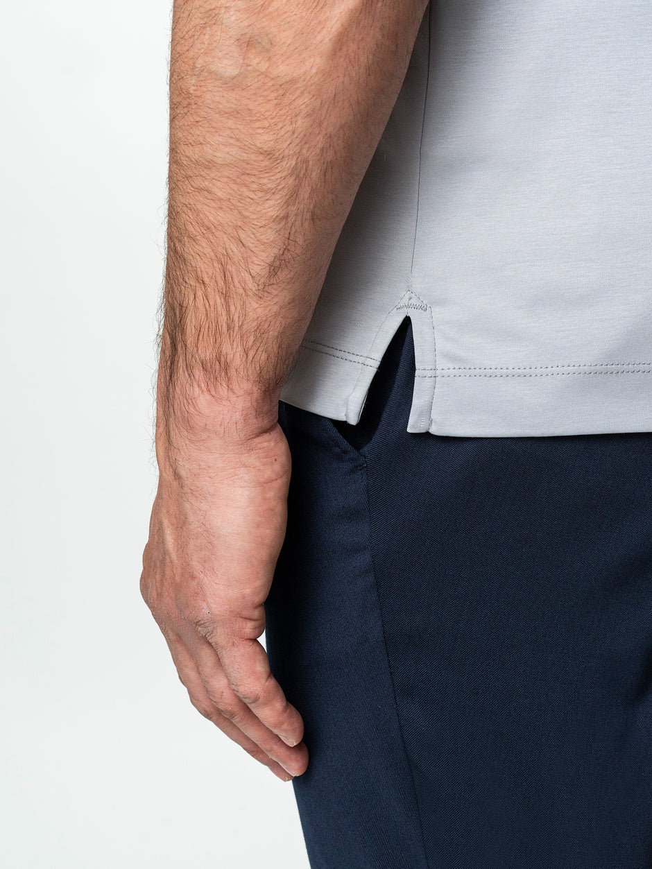 Tricou Polo Barbati Gri Premium Din Bumbac Egiptean BMan284 (7)