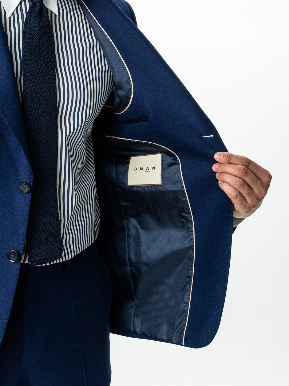 Costum Barbati Albastru Indigo 100% Lana Vitale Barberis BMan0055 (11)