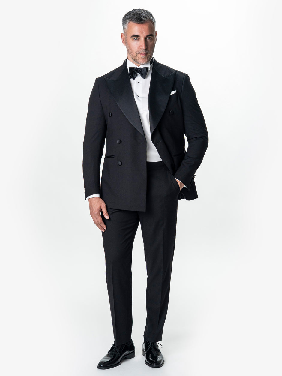 Costum Mire Negru Tip Smoking Ceremonie Lana Sarto BMan0031 (6)