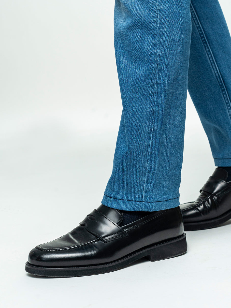 Blugi Barbati Albastru Denim Comfort Fit All Season BMan0005 (8)