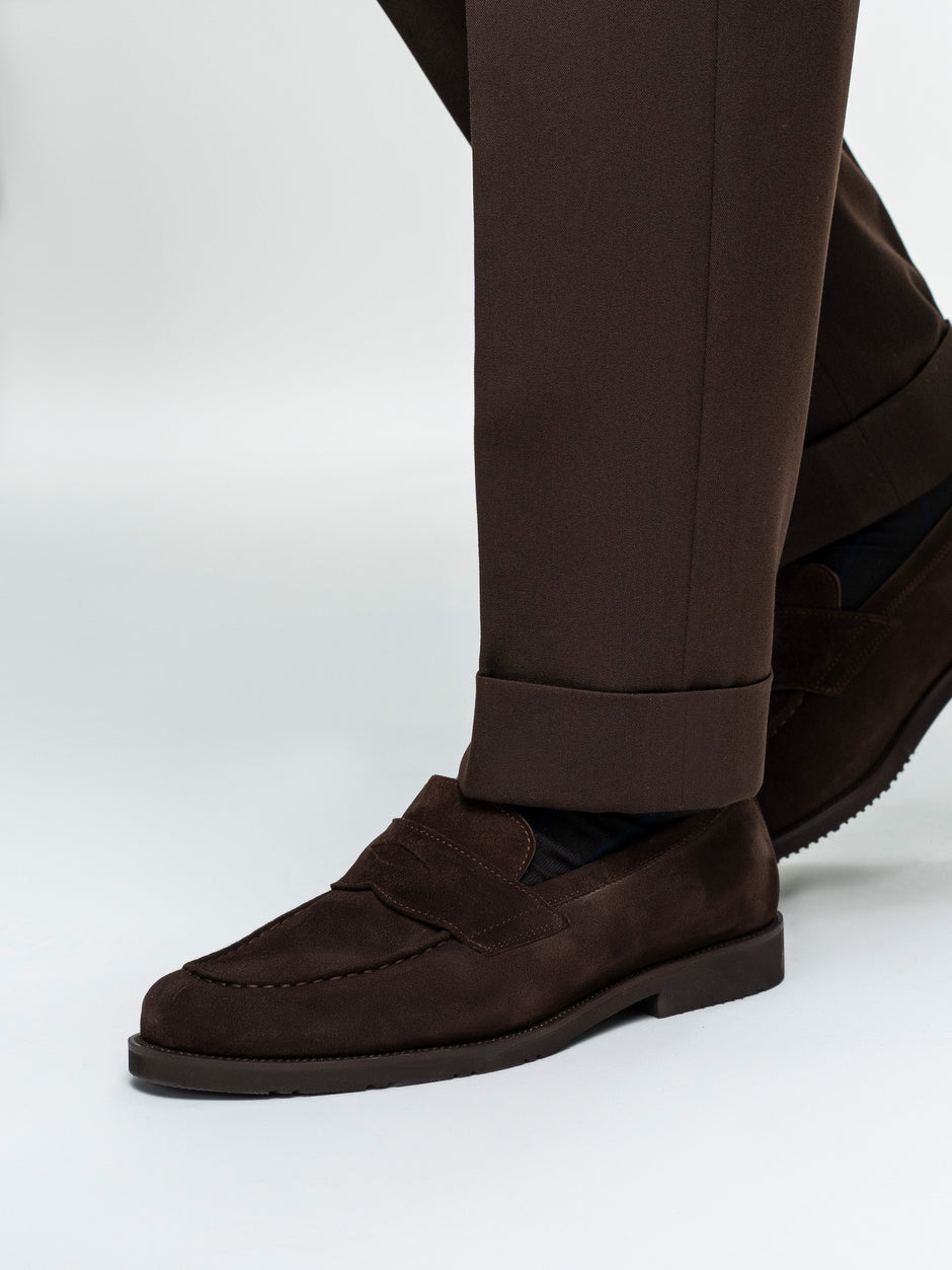 Pantaloni Barbati Cu Pense Model Gurkha Maro Cappuccino Stofa Confortabila BMan702 (5)