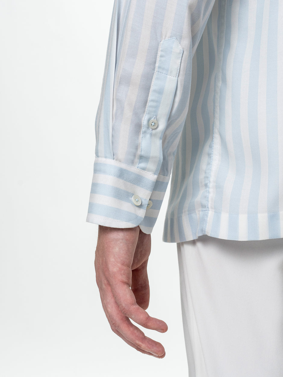 Camasa Barbati Bleu in Dungi Relaxed Fit BMan0200 (7)